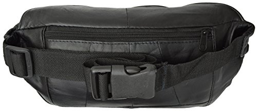 Private Label Large Black Genuine Lambskin Leather Fanny Pack Waist Bag with Cell Phone Pouch - Thumbnail 7