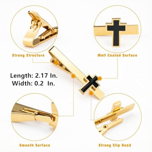 Image of Tie Clips for Men, Tie Clip, Tie Bar, Tie Bars for Men, Silver Tie Tack Pins Unique, Mens Lapel Pins for Suits Shirts, Neck Tie Clasps for Women Boys Dad Father, Jewelry Accessories Gifts for Holiday
