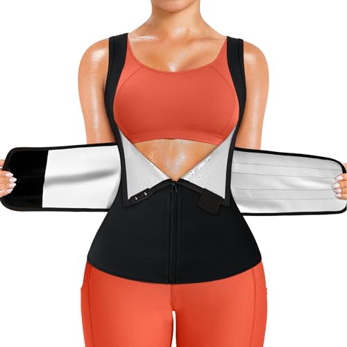 TrainingGirl Sauna Sweat Suit for Women Waist...