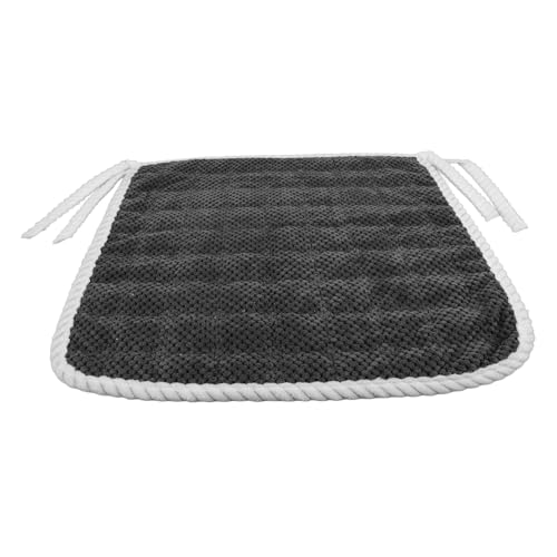 Cabilock Cojín Cálido Cojín del Asiento del Coche Cojín Transpirable Almohadillas para Sillas De Cocina Cojines De Asiento Automotriz Lindo Cojín De Silla Cojín De Tela Dark Grey Poliéster