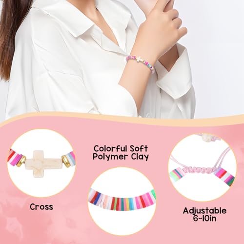 Religious Christian Gifts for Women Girls Dear Lord Bless The Little Girl Cross Bracelet Christmas Catholic Communion Baptism Back to School Gifts3