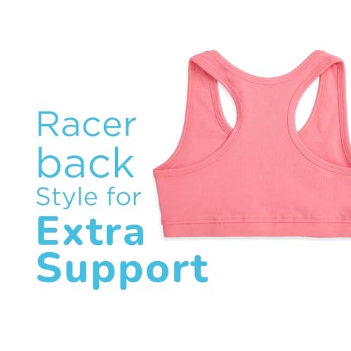 Image of YouGotPlanB Cotton Sports Bra | Pack of 1 | Ages 8-16 Years | Racerback Style | Non-Padded, Double-Layered for Coverage