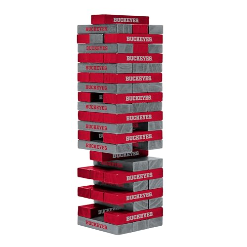 Image of Wild Sports NCAA Pro Football Tabletop Stackers Block Game for College Football Fan, Dorm Game, Tailgate