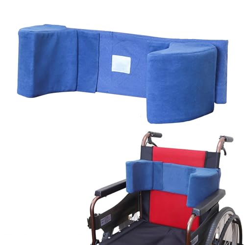 Migeek Wheelchair Lateral Support Cushion, Wheelchair Back Support Cushion for Positioning, Lateral Foam Wedge Cushion for The Elderly (Blue)(Waist Rest)
