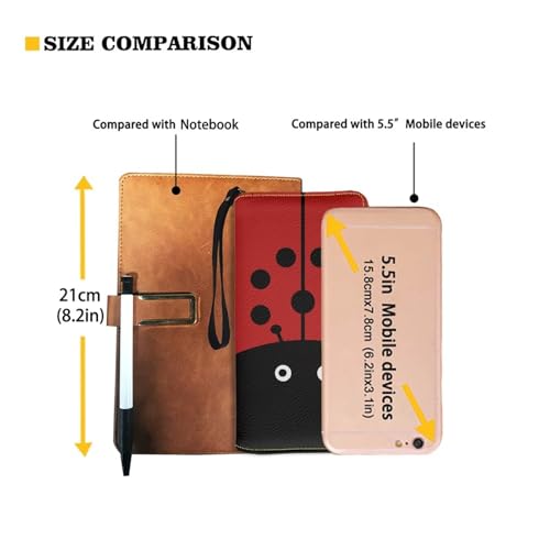 Image of Bulopur Ladybugs Print Womens Wristlet Wallet PU Leather Waterproof Ladies Purses Handbag Zip Around Coin Cash Clutch Card Organizers Gifts for Girlfriend