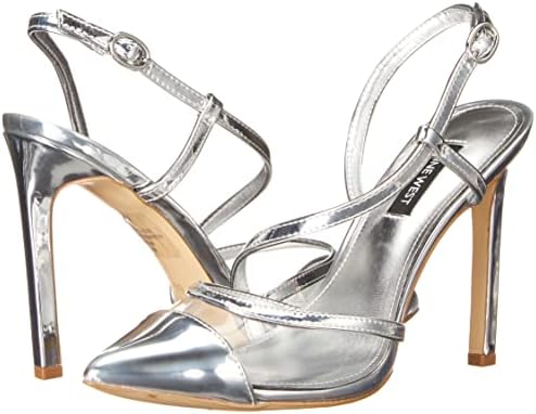 Nine West Women's TIMIE Pump, Silver, 10 | Image 6