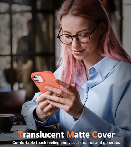 Fntcase LHL-US-ORANGE-G-PYCXYCX-IPH12-08 For Iphone 12 Phone Case: Magnetic Matte Textured Military Grade Drop Protection Translucent Cell Phone Cover - Slim Rugged Durable Shockproof Protective Bumper Cases thumb #6
