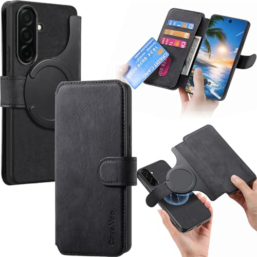 Ephoou Samsung Galaxy S26 Plus�p���O���\�E�H���b�g�P�[�X �J�[�h�X���b�g4�t�� Magsafe 2�C��1�Ή� ���C���g��PU���U�[�t���b�v�t�H���I�ϏՌ��J�o�[ Galaxy S26+ Plus CMG-�u���b�N