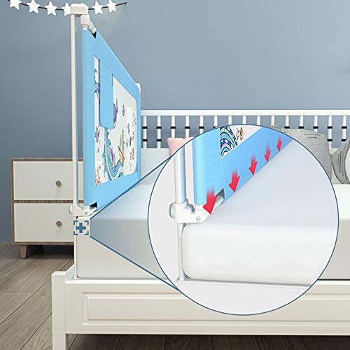 Barrière de sécurité lit bébé anti-chute verrouillable à hauteur réglable - 5