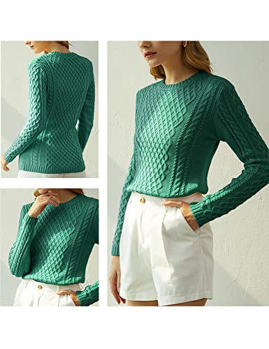 Image of v28 Women Crew Neck Knit Stretchable Elasticity Long Sleeve Sweater Jumper Pullover