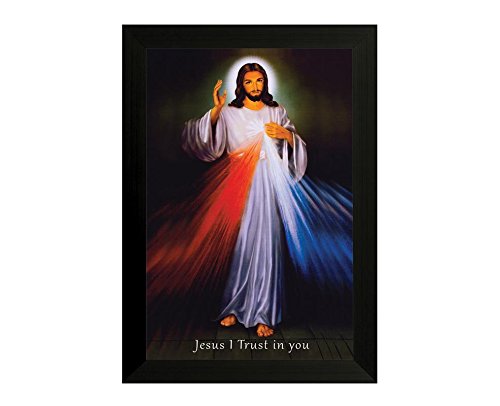 SAF 'Jesus' UV Textured Painting (Synthetic, 35 cm x 50 cm x 3 cm, Multicolor)