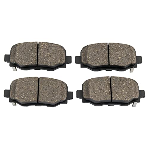 Image of TRQ Rear Brake Pad and Rotor Set Ceramic G Coated Rotors Calipers Compatible with 2016-2020 Jeep Cherokee