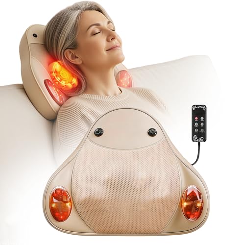 Back Massager with Heat 4D Shiatsu