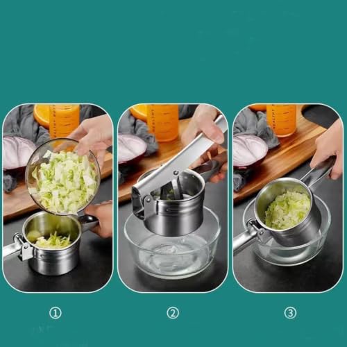 Image of Heavy Duty Manual Lemon Squeezer | Hand Press Citrus Juicer with Deep Bowl Design | Non-Slip Grip | Seed-Free Juice Extractor for Lemon, Lime & Orange | Kitchen Tool (silver)