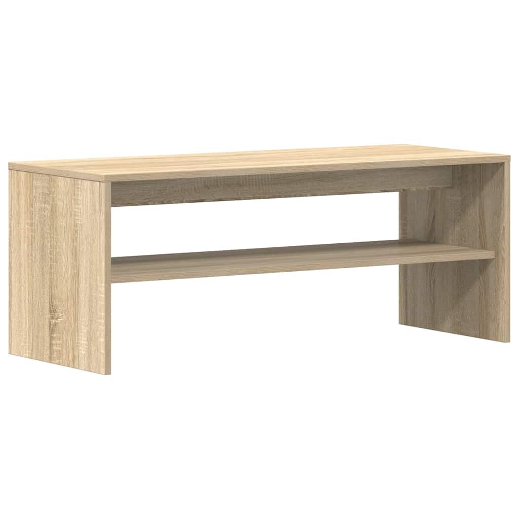 TV Meubel met Opbergruimte, Sonoma Eiken, 100x40x40 cm, Stevig Spaanplaat, Stabiele TV Kast voor Woonkamer Slaapkamer, Eenvoudig Schoon te Maken