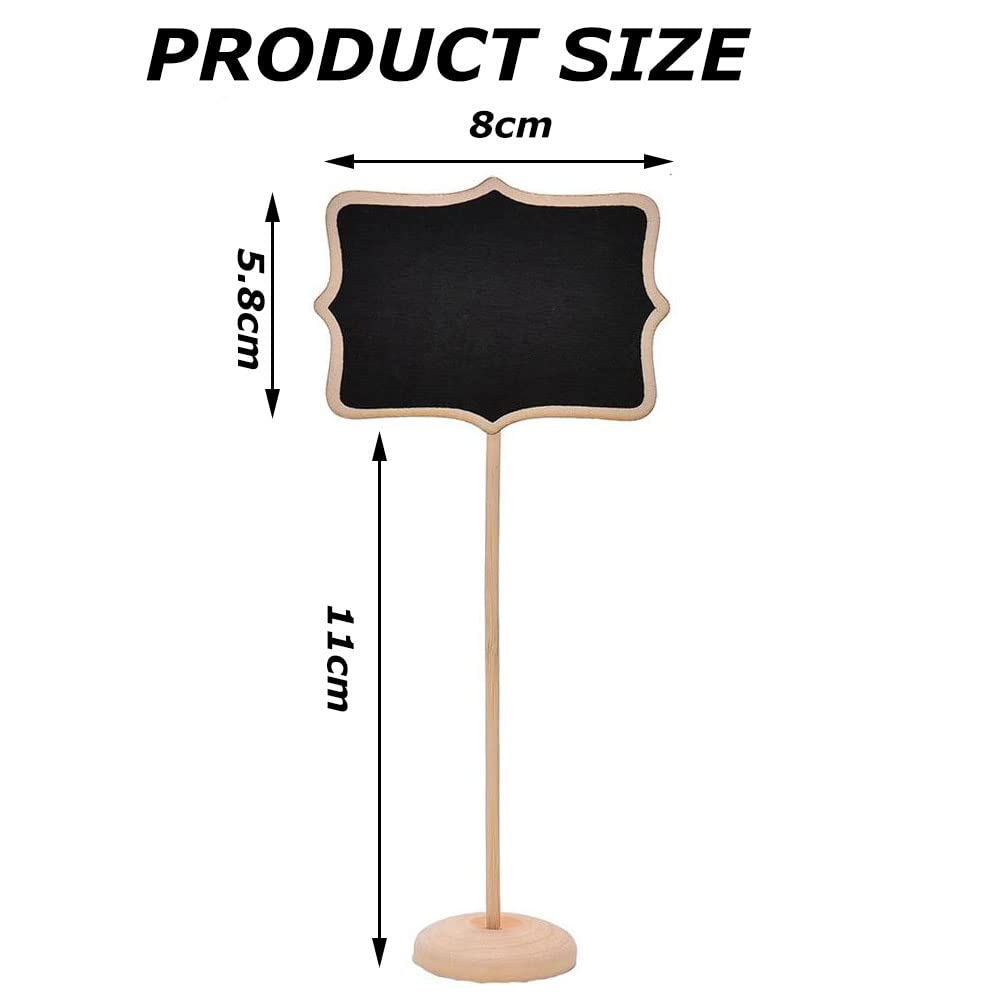 Wood Mini Chalkboard Sign with Easel Stand,Food Labels for Party Buffet,Blackboard for Message Board Signs,Weddings Place Cards, Birthday Parties,Table Numbers,Plants,Special Event Decorations(20PCS)