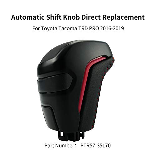 Qnbes Automatic Shift Knob Replace Ptr57-35170 Fit For Toyota Tacoma Trd Pro 2016-2021, Automatic Car Gear Shifter Lever Adapter - Black #TOP3