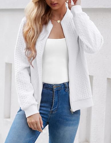 Women's Zip Up Cardigan Sweater Cable Hoodies Long Sleeve Jacket Outfits Crewneck Casual Coat3