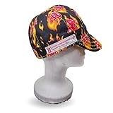 Custom Expressions Welding Caps Welding Helmet Liners Welding Accessories for Men-Women-Flame Resistant-Safety and Protection While Welding-100% Cotton-Handmade-Style Flaming Dice (7 5/8)