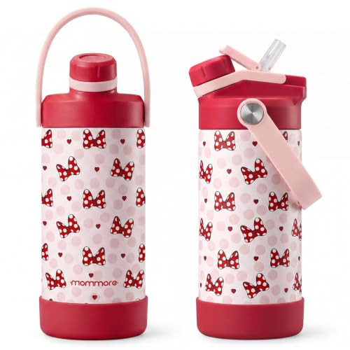 Mommore 12 oz Botella Térmica Aislada para Niños 2-en-1 con Sorbete y Boca para Beber miniatura 1