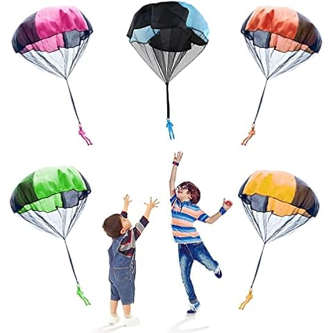 5 parachute toys, parachute thrower toy set, outdoor kite landing man toy, children's garden game, for children's outdoor games Cover