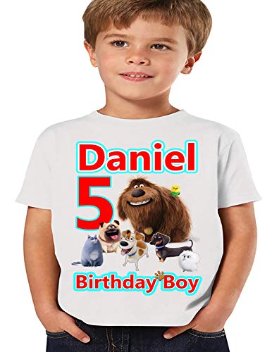 Secret Life of Pets Birthday Shirt, Add Any Name and Age, Pets of Life Shirt, Pets Boy Custom Shirt