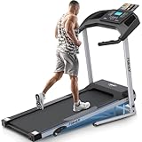 Incline Treadmill Foldable, Smart Portable Treadmills for Home with Body Fat Measurement & Heart Rate Sensor, 3.5HP Heavy Duty Folding Treadmill 400 LB Capacity with Silent Shock Absorption