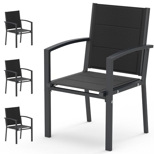 JUMMICO Juego de sillas de jardín 2, Silla de Comedor...