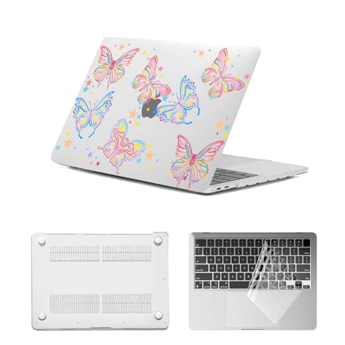 Funda MacBook Air 13 A1466 ideal para estudiar y trabajar con diseño de mariposas