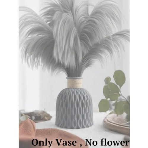 SATYAM KRAFT 15cm Grey Nordic Vase - Image 3