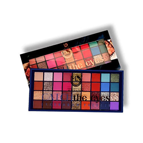 Image of MATT LOOK 36 Colors Catch the Eyeshadow Palette with Waterproof, High Pigment Flawless Finish & Long Lasting | Matte Nude Shimmer Eyeshadow Palette | 20.5g | 01