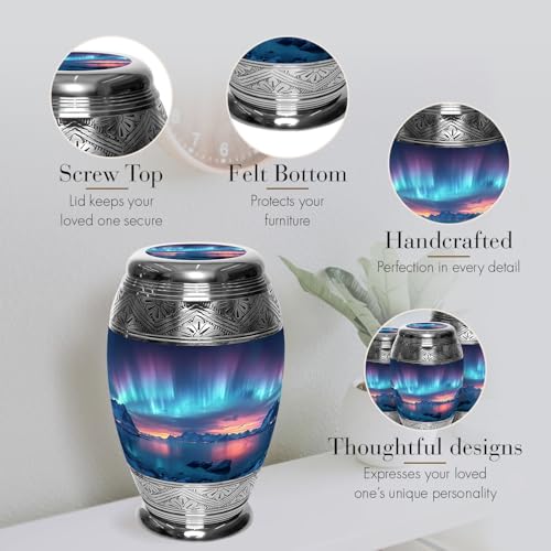 Image of Northern Aurora Cremation Urns for Human Ashes Adult Female Urns for Ashes