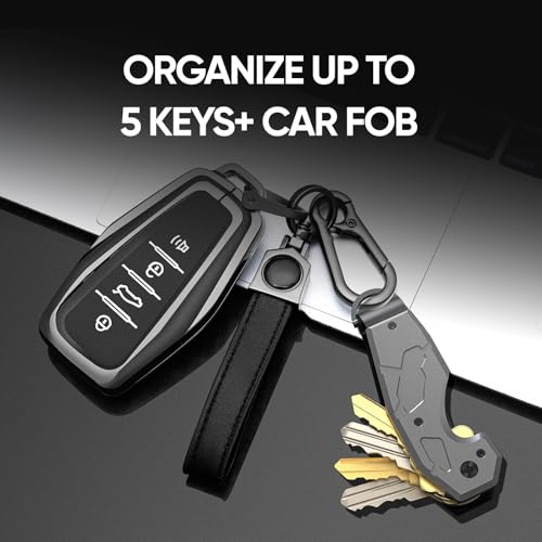 Image of QEG Key Organizer,Keyholder Keychain, Compact Metal Key Case, Minimalist Key Fob,Keychain For Men,Holds 2-6keys