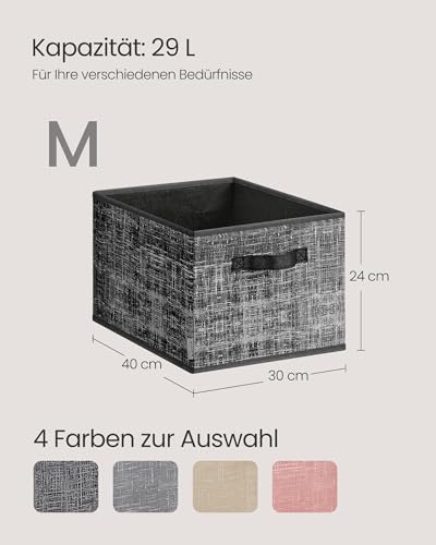SONGMICS Aufbewahrungsbox 3er Set, zusammenklappbar, 40 x 30 x 24 cm – Ansicht 5