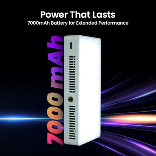 Image of HIFFIN PL-50W Portable RGB Video Light | 50W Power | 2500K-9000K Adjustable Color | 7000mAh Battery | 24 FX Modes | 6600lux Brightness | CRI 95+ | Type-C Charging | Perfect for Photography & Video