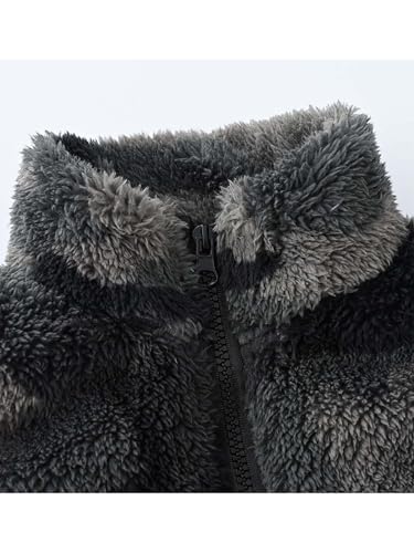 Hedmy Kids Boys Girls Fleece Vest Front Zip Waistcoat Sleeveless Fall Winter Warm Outerwear with Pockets3