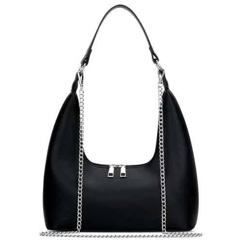 KKXIU Shoulder Bags for Women, Underarm Hobo Handbag Clutch Crossbody Purse with Removable Strap and Zipper Closure3