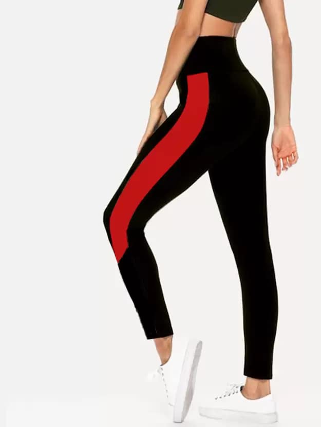 Image of Gym wear Leggings Ankle Length Workout Tights /Stretchable Sports Leggings /High Waist Sports Fitness Yoga Track Pants for Girls & Women