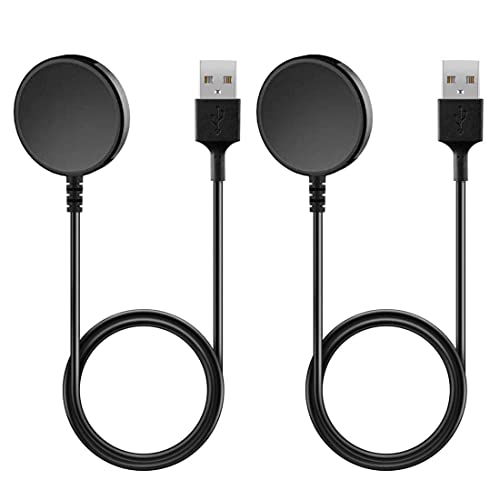 [2 Pack] Ginffaa Compatible for Samsung Galaxy Watch 5/5 Pro Charger, Replacement Wireless Charging Dock USB A Charger Cable Cord Stand for Galaxy Watch 4/4 Classic/3 /Active 2/Active (3.3Ft/1m)