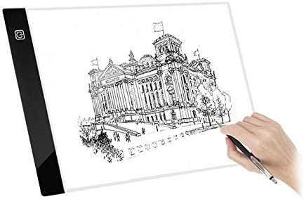 Tracing Light Box A4H Size 15" Led Tracing Drawing Board pad Copy Board Ultra Thin LED Animation Drawing Stencil Board Tracing Table Brightness 3 Levels Dimming by Touch
