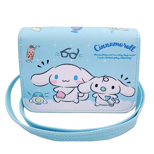 Image of Kawaii Cartoon Crossbody Bag with Adjustable Shoulder Strap, Anime Handbag with Buckle, Cat Family Phone Purse Coin Pouch Wallet for Women Girls Kids (Cinna)