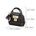 Mini Bag Keychain Tote Cute Leather Coin Pouch Bag Creative Wallet Key Chain Bag for Women Girls Purse Handbag Decor Mini Makeup Bag Zipper Coin Purse Christmas Gift (Black)