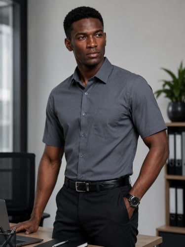 Image of Appel Touch Men's Cotton Blend Formal Shirt Half Sleeves