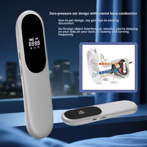 Pillow Speaker for Sleeping, Mini Bone Conduction Bluetooth Sleep Bar, Built-in White & Pink Noise, Auto-Off Timer, Stereo Bass, Volume Control, TF Card Supported Portable Speaker for Side Sleepers - 3