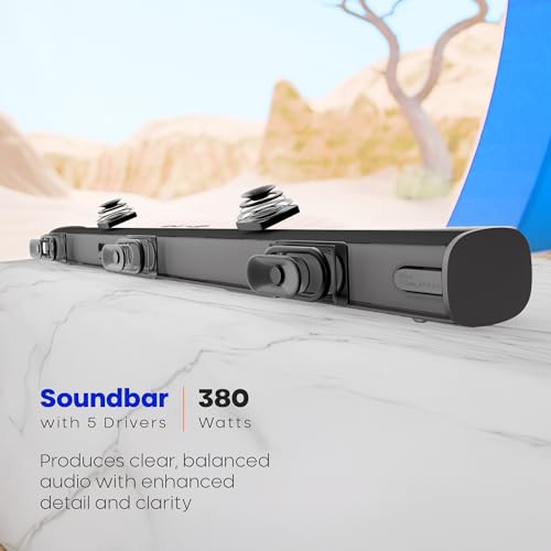 Image of Zebronics Juke Bar 9890 1030W Soundbar 2026 Launch, 5.1.2 CH Surround Sound, Dolby Atmos, DTS X, BT v5.3, HDMI eARC, Optical in, Wireless Subwoofer, True Wireless Rear Satellites, 5 Driver Soundbar