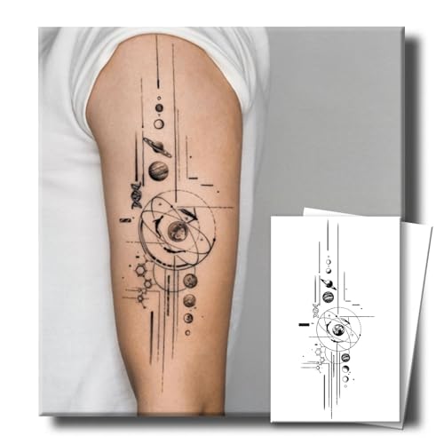 Tattoo Tech, 2 Sheets Large Semi Permanent Tattoo, Lasts 7-15