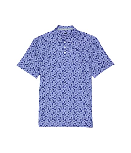 PUMA Boy's Mattr Beach Trip Polo (Big Kids) Lavender Pop/Blazing Blue XL (18-20 Big Kid)