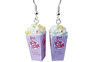 Adorable Popcorn Earrings: Savor the Carnival Spirit on Your Ears