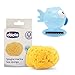 Chicco Baby-Pflege-Set für Neugeborene Boy // Naturschwamm für Baby & Kleinkind, aus den Tiefen der Meere gefischt, made in Italy // Badethermometer Fisch, schwimmt der lustige Fisch auf dem Wasser