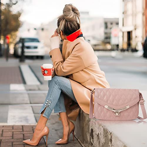 Image of Nevis PU Synthetic Leather Classic Unique Design Crossbody Shoulder Satchel Slingbag For Women (Peach)